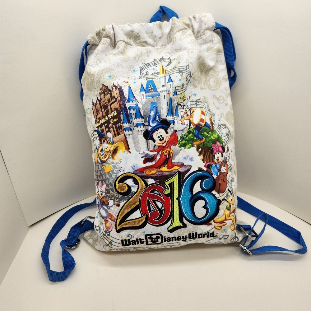 Disney Backpack Women's White Canvas Mickey Mouse Limited Edition 2016 Music